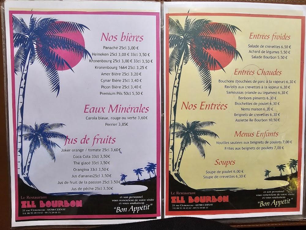 île Bourbon - Menu Image 2